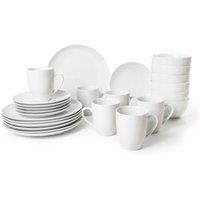 simpa White Porcelain Dinnerware Set | Size: 24 Pack