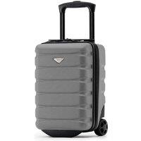 Flight Knight 40x20x25cm Hard Case Cabin Suitcase Ryanair Free Approved Carry On in Charcoal
