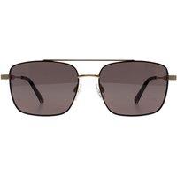 Ted Baker Men's Rectangle Matte Black Gold Grey TB1720 Elijah