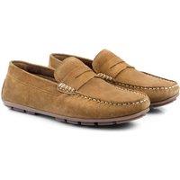 Silver Street London Men's Bari Suede Leather Casual Driving Loafers in Tan | Size: 10