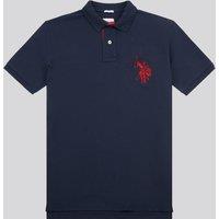 U.S. POLO ASSN. Men's Large Player Pique Polo Shirt in Dark Navy | Size: 3XL