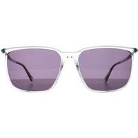 CALVIN KLEIN Men's Rectangle Crystal Smoke Smoke CK22522S in Clear