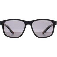 Prada Sport Men's Rectangle Black Rubber Dark Grey Polarized PS06YS