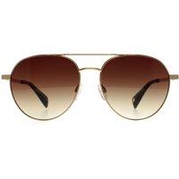 Ted Baker Men's Aviator Antique Gold Brown Gradient TB1682 Konrad