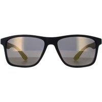 SMARTY Men's Rectangle Matte Black Rubber Yellow Bronze Blue Flash SA2306