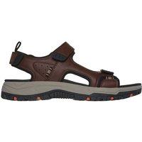 PREWITT Three Strap Closure Sandal Brown Black