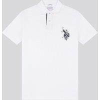 U.S. POLO ASSN. Men's Large Player Pique Polo Shirt in White | Size: 3XL