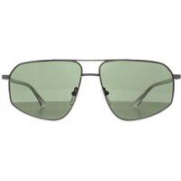 CALVIN KLEIN Men's Aviator Matte Light Gunmetal Green CK23126S in Grey
