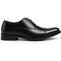 MODISHION Men's Classic Leather Oxford Shoes with Lace-Up Closure in Black | Size: 7.5