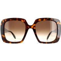 Alexander McQueen Women's Square Tortoise Brown Gradient AM0378S