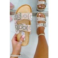 Crystal Radiant Double Strap Sliders