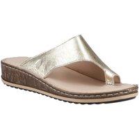 Hush Puppies Women's Elissa Toepost Sandal in Gold | Size: 6