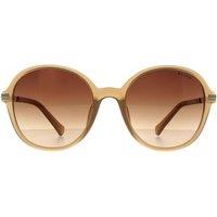 Ralph by Ralph Lauren Women's Round Shiny Milky Light Brown Brown Gradient RA5297U