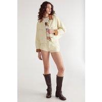 NastyGal Women's Denim Trucker Jacket in Lemon | Size: 8