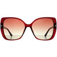 Guess Women's Butterfly Shiny Bordeaux Brown Gradient GU7820 in Red