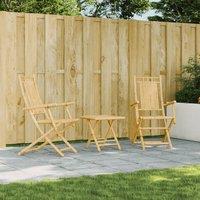 Berkfield Home Folding Garden Chairs 2 pcs 53x66x99 cm Bamboo in Brown | Size: 53 x 66 x 99 cm