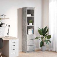 Berkfield Home Highboard Concrete Grey 37.5x35x180 cm Engineered Wood