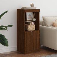 Berkfield Home Sideboard with LED Lights Brown Oak 41x37x100 cm | Size: 41 x 37 x 100 cm