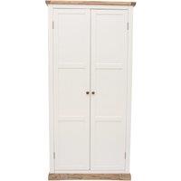Cabinet Bits Tropea 2 Door Wardrobe Brass Knob in Off-White