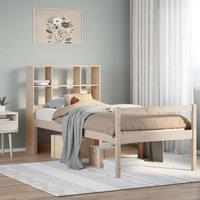 Bookcase Bed without Mattress 100x200 cm Solid Wood Pine