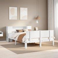 Berkfield Home Bookcase Bed without Mattress White 140x200cm Solid Wood Pine | Size: 140x200 cm