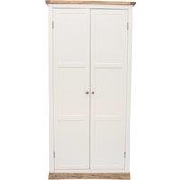 Cabinet Bits Tropea 2 Door Wardrobe Chrome Knob in Off-White