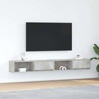 Berkfield Home TV Cabinets 2 pcs Concrete Grey 100x31x25.5 cm Engineered Wood