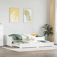 Berkfield Home Daybed with Trundle without Mattress IRUN White 90x200 cm