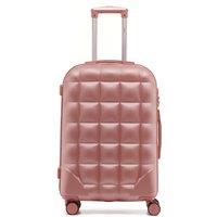 Flight Knight Medium 25 Hard Shell Bubble Design Check-in Suitcase Hold Luggage in Rose Gold | Size: Cabin