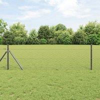 Hexagon Fence Grey 1.4x25 m Steel