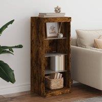 Berkfield Home Sideboard with LED Lights Smoked Oak 41x37x100 cm in Brown | Size: 41 x 37 x 100 cm