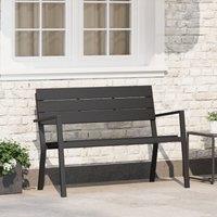 Garden Bench - Black Steel and WPC
