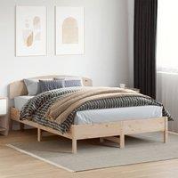 Berkfield Home Bed Frame without Mattress 140x200 cm Solid Wood Pine in Brown