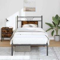 Bed Frame without Mattress Smoked Oak 80x200 cm Engineered Wood