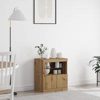 Berkfield Home Sideboard with LED Lights Artisan Oak 60, 5x37x67 cm in Brown | Size: 5 x 37 x 67 cm