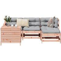 5 Piece Garden Sofa Set Solid Wood Douglas Fir