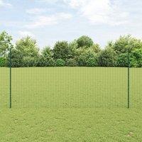 Garden Fence Set Set of 2 Green Metal 10 x 1.5 m Durable