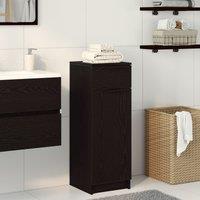 Berkfield Home Bathroom Cabinet Black Oak 32x34x90 cm Engineered Wood | Size: 32 x 34 x 90 cm