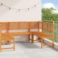 5-Piece Acacia Wood Garden Bench Set