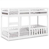 Bunk Bed White 75x190 cm Solid Wood Pine
