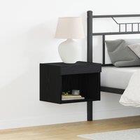 Berkfield Home Wall Cabinet with LED Lights Black Oak 40x30x30 cm | Size: 40 x 30 x 30 cm