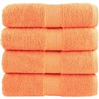 Berkfield Home Premium Soap Towels SOLUND 4 pcs Orange 30x30 cm 600 gsm