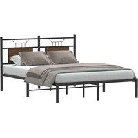 Berkfield Home Bed Frame without Mattress Brown Oak 140x190 cm Engineered Wood