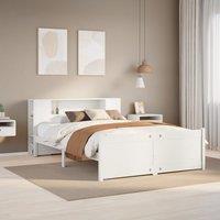 Berkfield Home Bookcase Bed without Mattress White 140x200cm Solid Wood Pine | Size: 140x200 cm