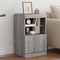 Berkfield Home Sideboard with LED Lights Grey Sonoma 41x37x67 cm | Size: 41 x 37 x 67 cm