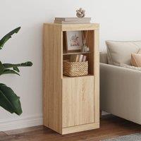 Berkfield Home Sideboard with LED Lights Sonoma Oak 41x37x100 cm in Brown | Size: 41 x 37 x 100 cm