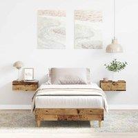 Bed Frame No Mattress Old Wood 90x190 cm Single Engineered Wood