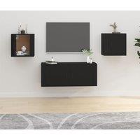 Berkfield Home Wall Mounted TV Cabinets 2 pcs Black 40x34.5x40 cm
