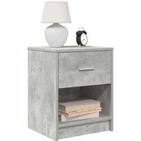 Berkfield Home Bedside Cabinets 2 pcs with Drawer Concrete Grey 40x34x50 cm in Brown | Size: 40 x 34 x 50 cm