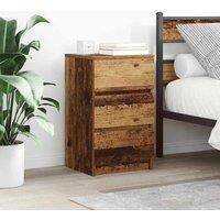 Berkfield Home Bedside Cabinets with 3 Drawers 2 pcs Old Wood 39x35x65 cm in Brown | Size: 39 x 35 x 65 cm